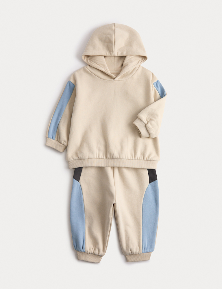 2pc Cotton Rich Colour Block Tracksuit (0-6 Yrs) 2pc Cotton Rich Colour Block Tracksuit (0-6 Yrs)
