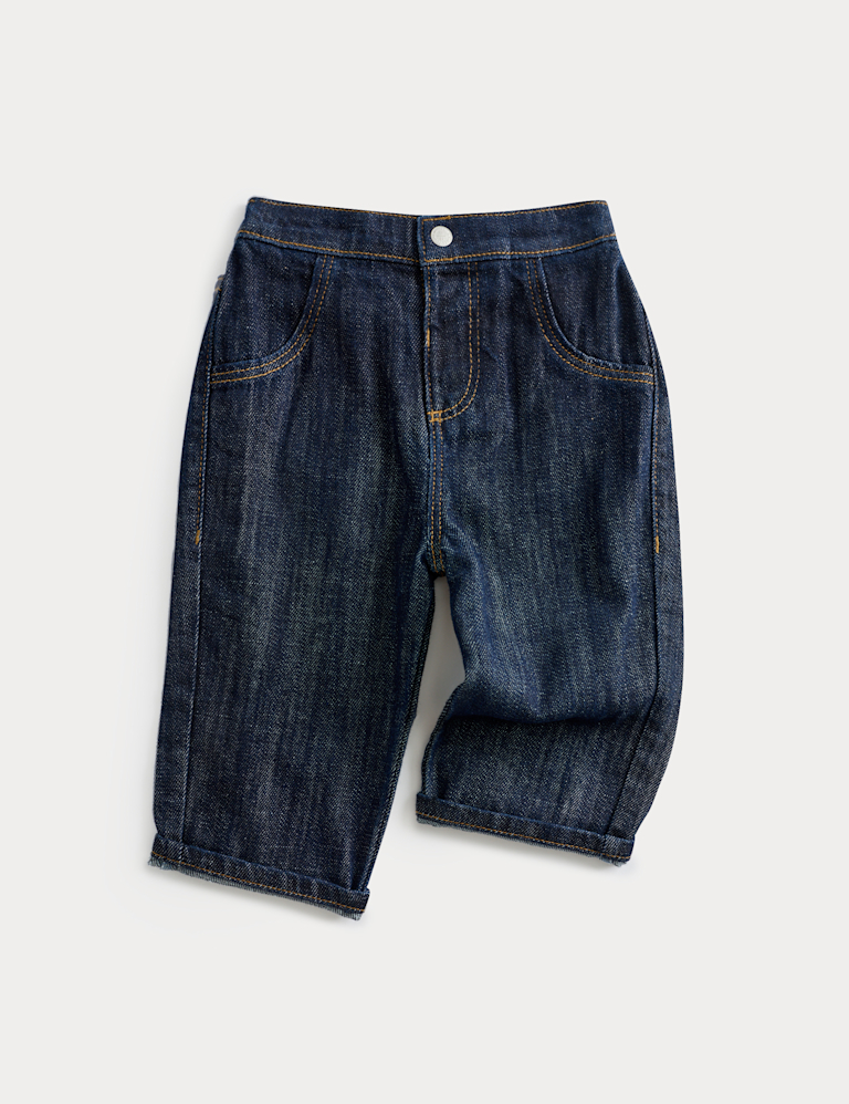 Cotton Rich Elasticated Waist Jeans (0-3 Yrs) Cotton Rich Elasticated Waist Jeans (0-3 Yrs)