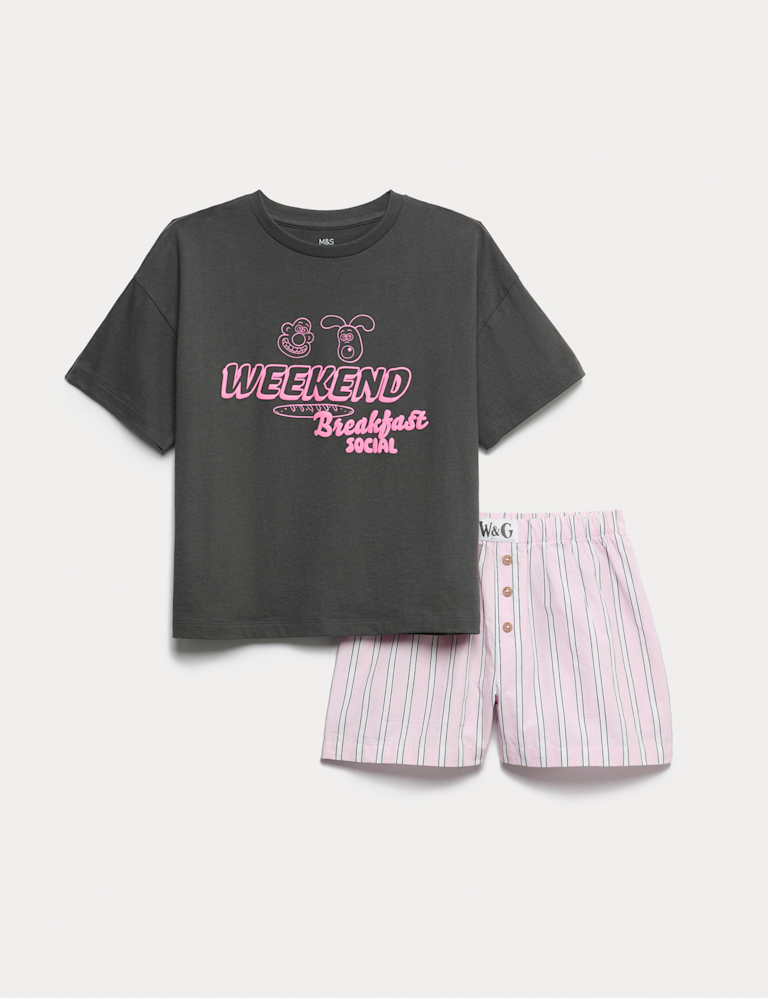 Pure Cotton Wallace & Gromit™ Pyjamas (6-16 Yrs)