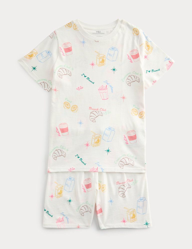 Pure Cotton Brunch Graphic Pyjamas (1-16 Yrs)