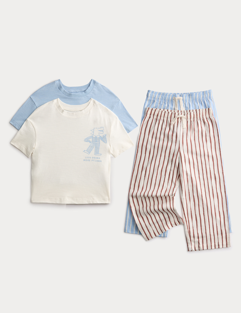 2 Pack Cotton Rich Pyjama Sets (1-8 Yrs)