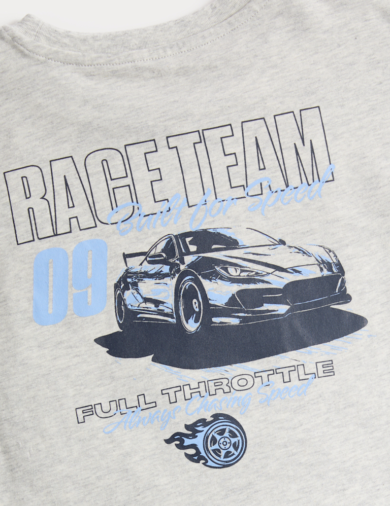 Pure Cotton Car Graphic Pyjamas (12 Mths – 8 Yrs)