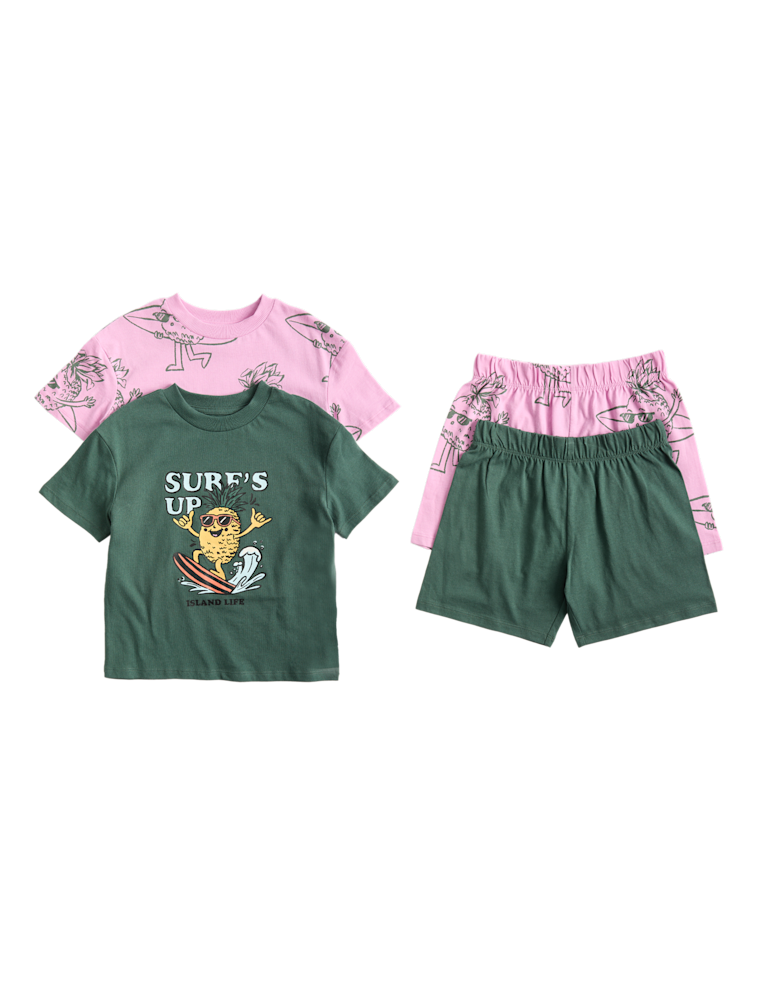 Kids’ 2 Pack Surf Graphic Pyjama Sets (1-8 Yrs)