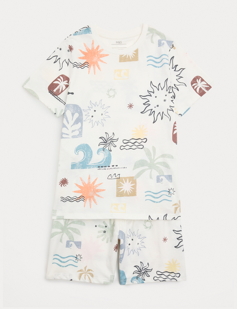 Kids’ Pure Cotton Printed Short Pyjamas (1-10 Yrs)
