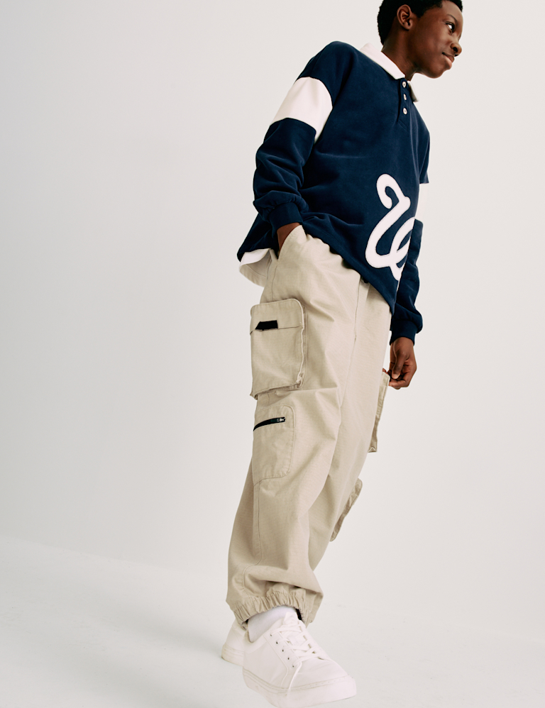 Pure Cotton Ripstop Cargo Trousers (6-16 Yrs) Pure Cotton Ripstop Cargo Trousers (6-16 Yrs)