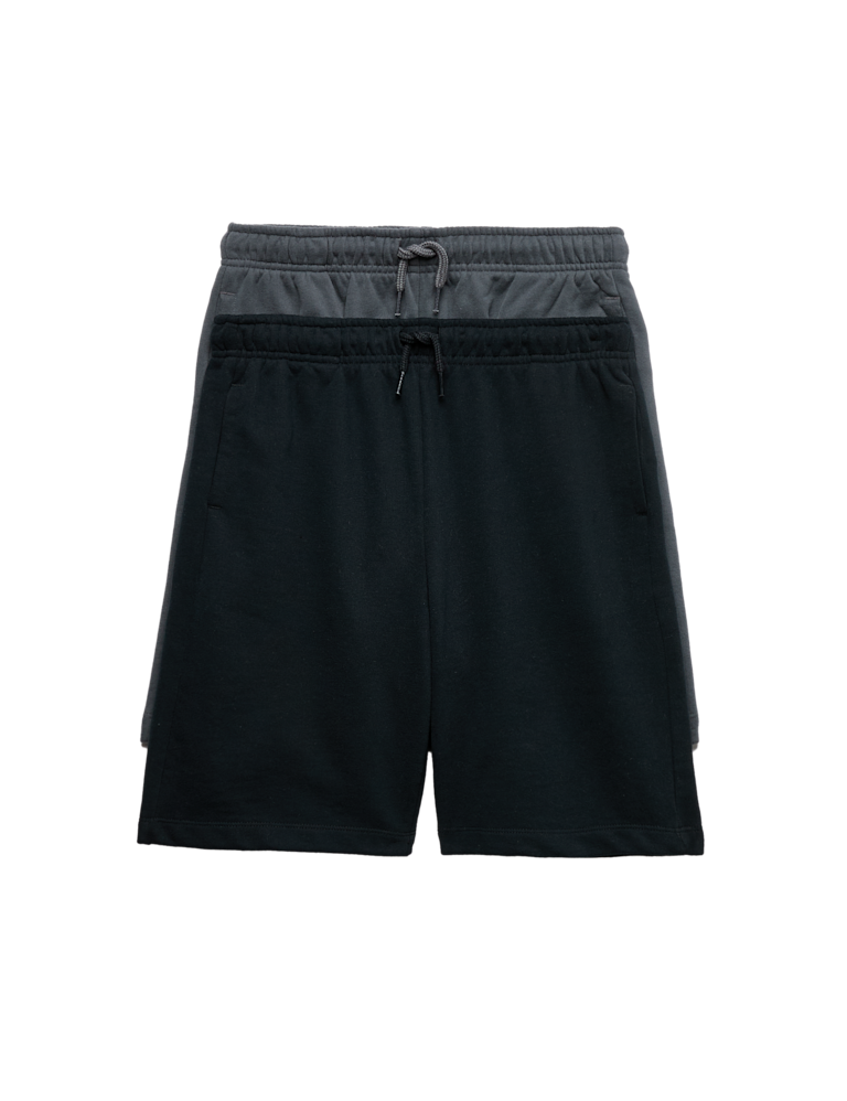 2 Pack Cotton Rich Elasticated Waist Shorts (6-16 Yrs)