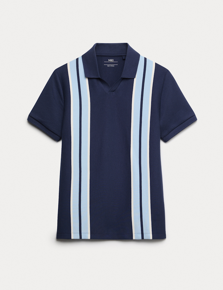 Pure Cotton Striped Polo Shirt (6-16 Yrs) Pure Cotton Striped Polo Shirt (6-16 Yrs)
