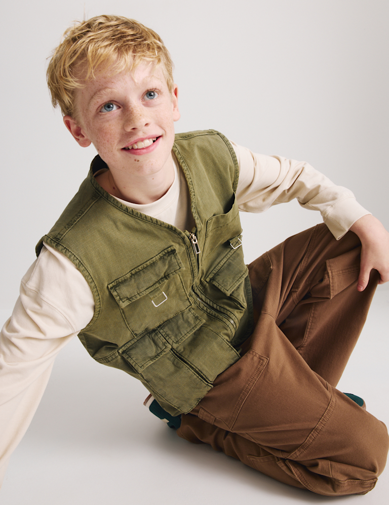 Cotton Rich Cargo Trousers (6-16 Yrs)