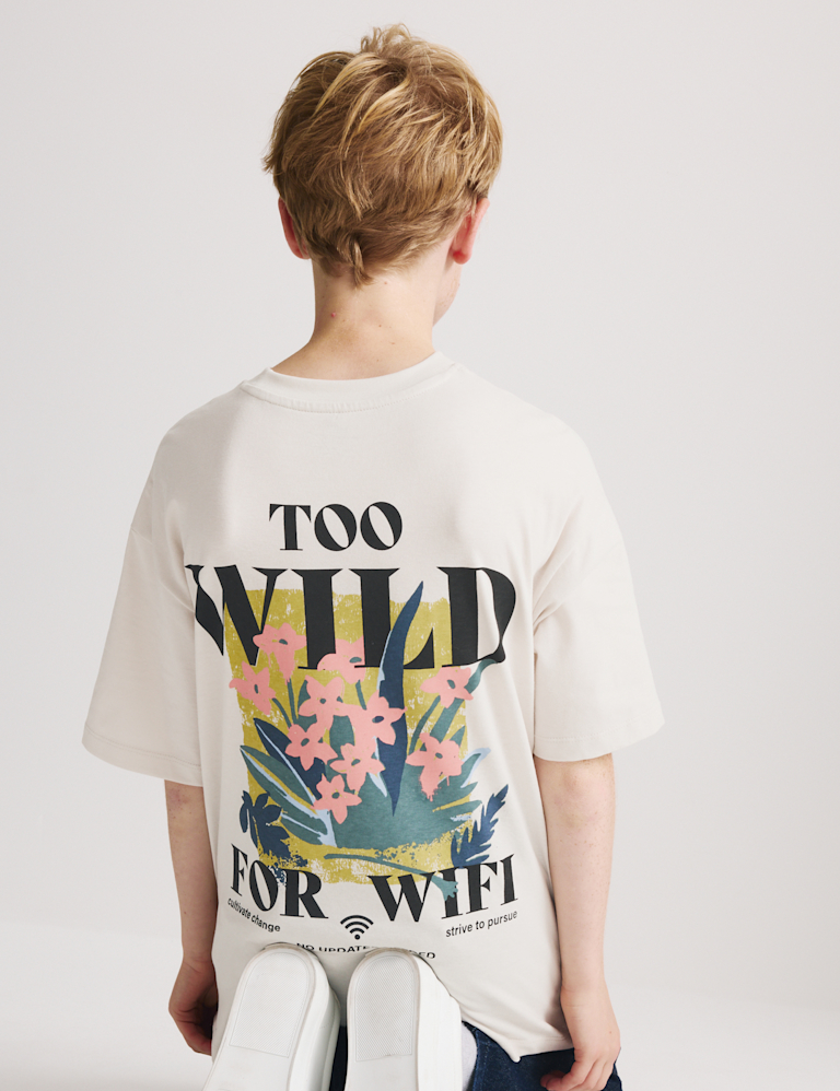 Pure Cotton Back Graphic T-Shirt (6-16 Yrs) Pure Cotton Back Graphic T-Shirt (6-16 Yrs)