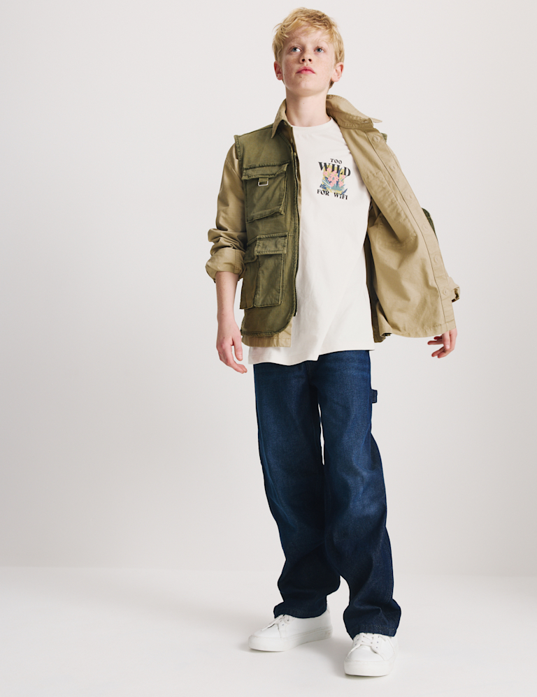 Pure Cotton Back Graphic T-Shirt (6-16 Yrs)