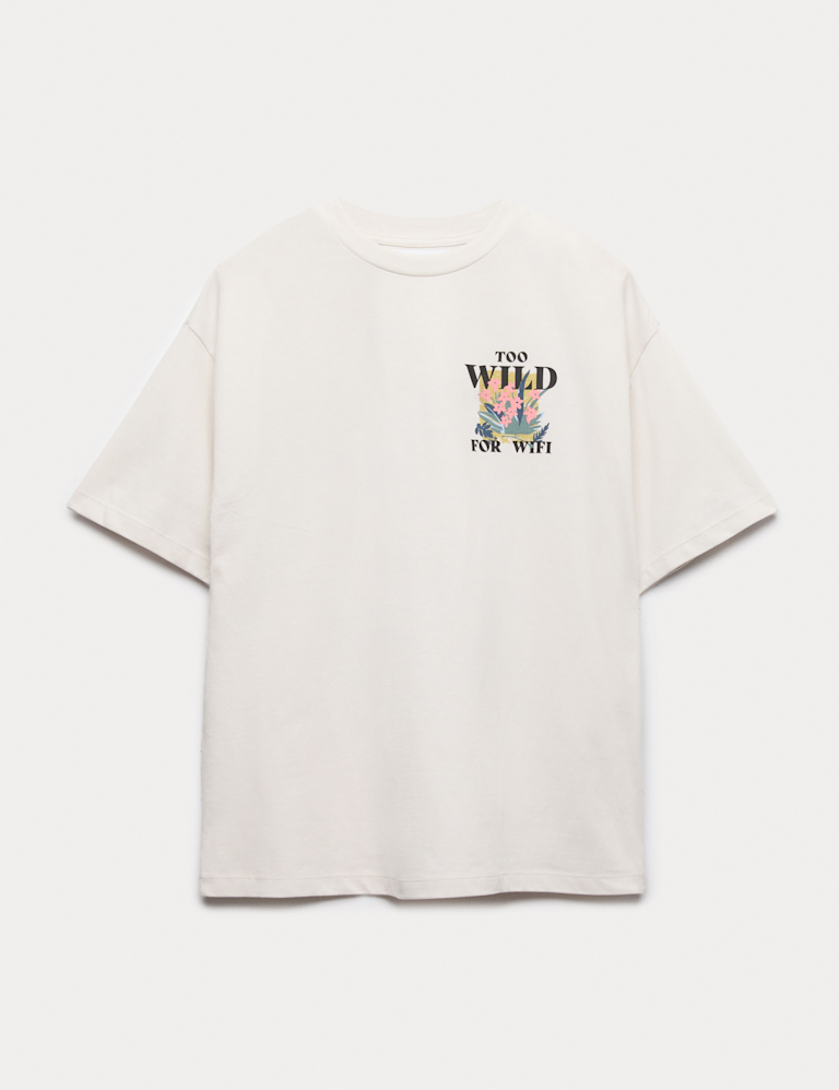 Pure Cotton Back Graphic T-Shirt (6-16 Yrs)
