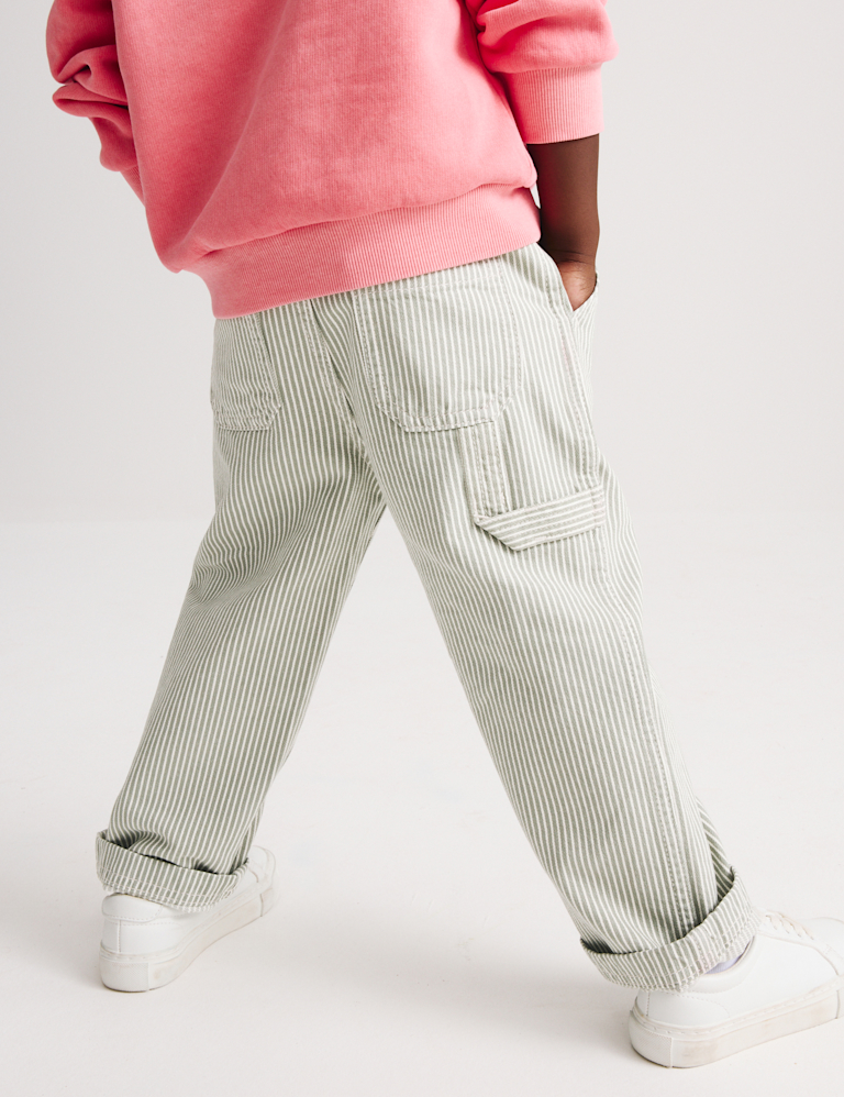 Pure Cotton Striped Trousers (2-8 Yrs) Pure Cotton Striped Trousers (2-8 Yrs)
