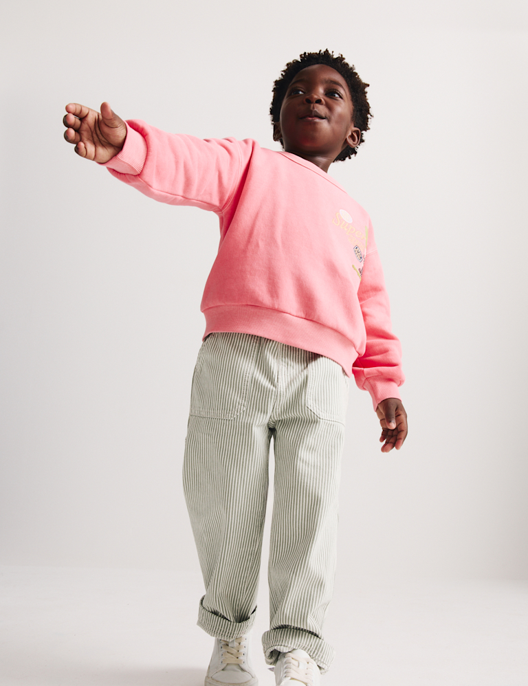 Pure Cotton Striped Trousers (2-8 Yrs)