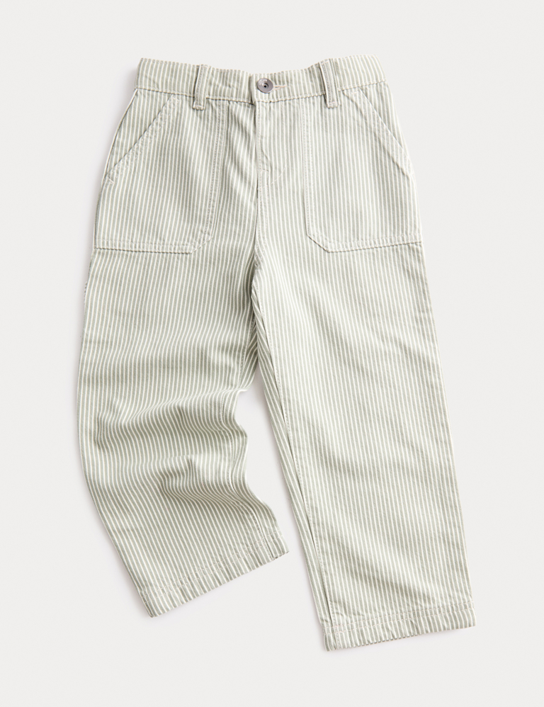 Pure Cotton Striped Trousers (2-8 Yrs)