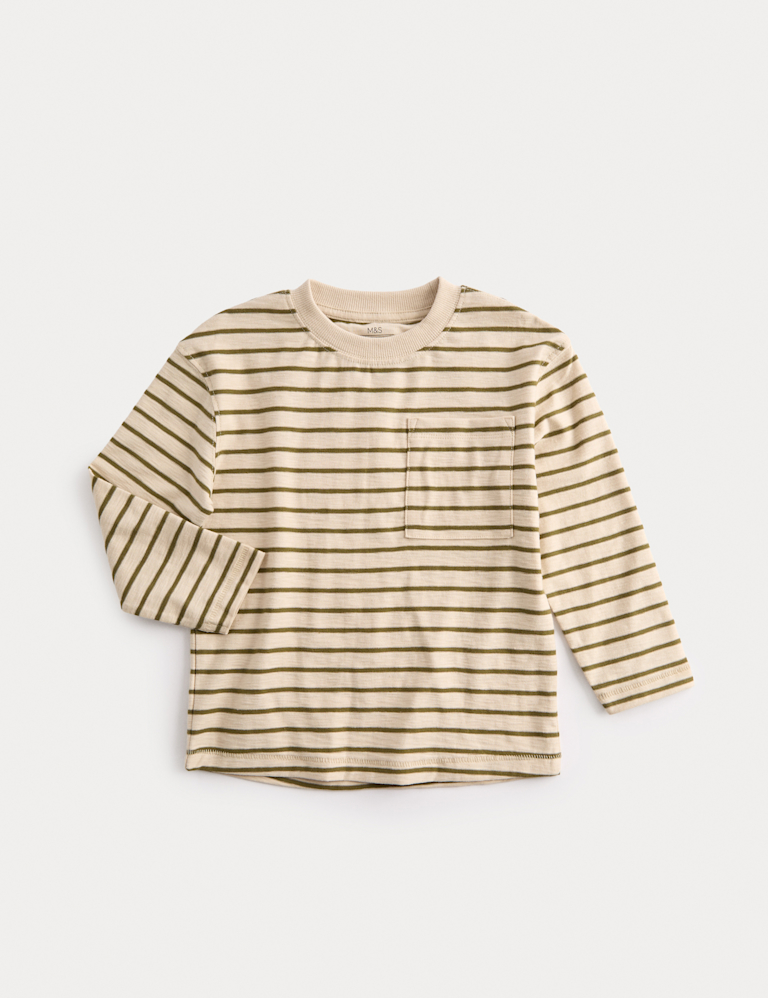 Pure Cotton Striped Top (2-8 Yrs)