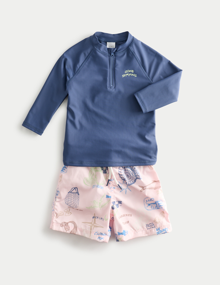 2 Piece Printed Swim Set (2-8 Yrs)
