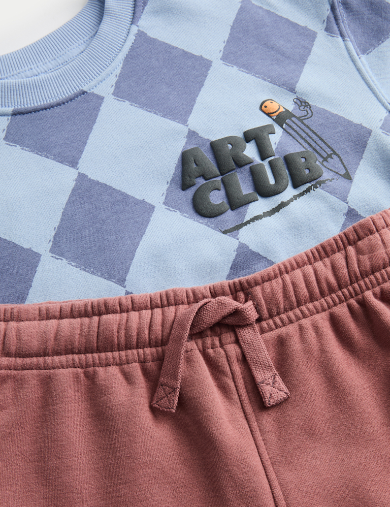 2 Piece Cotton Rich Top & Bottom Outfit (2-8 Years)
