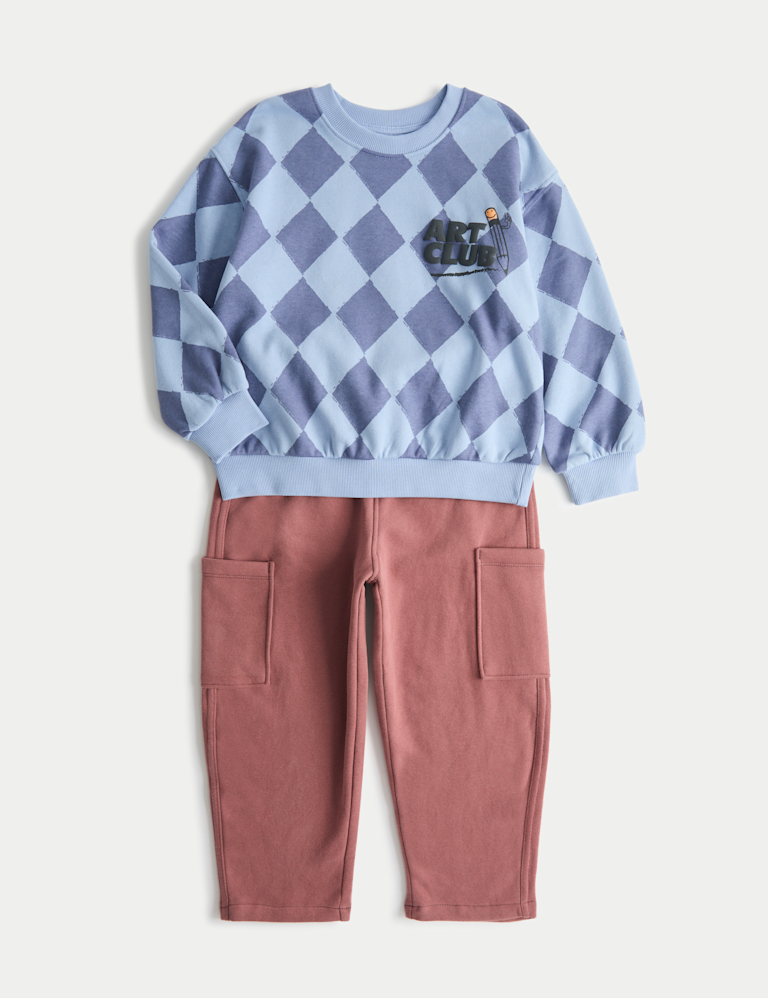 2 Piece Cotton Rich Top & Bottom Outfit (2-8 Years)