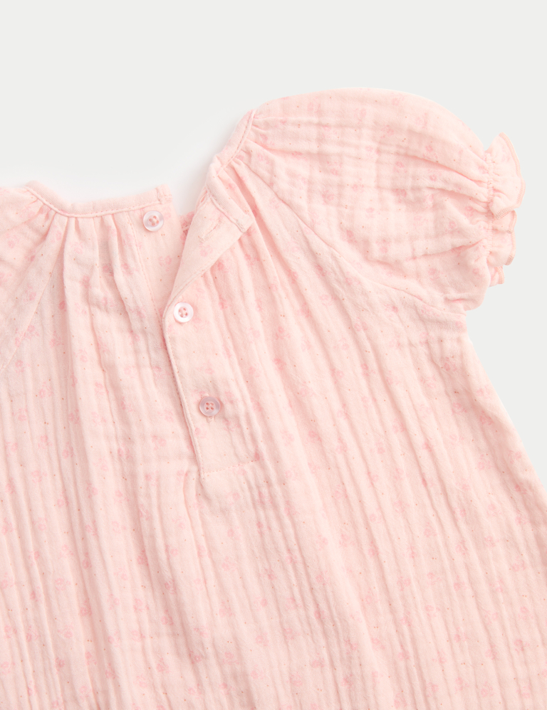 2 Piece Pink Romper with Bib (0-2 Yrs)