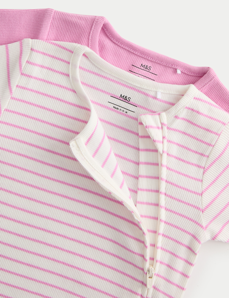 3 Pack Cotton Rich Rompers (0 Months-3 Years)