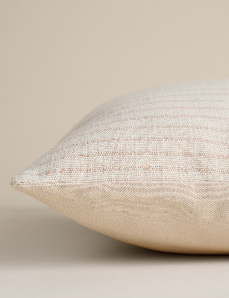 Pure Cotton Woven Stripe Cushion
