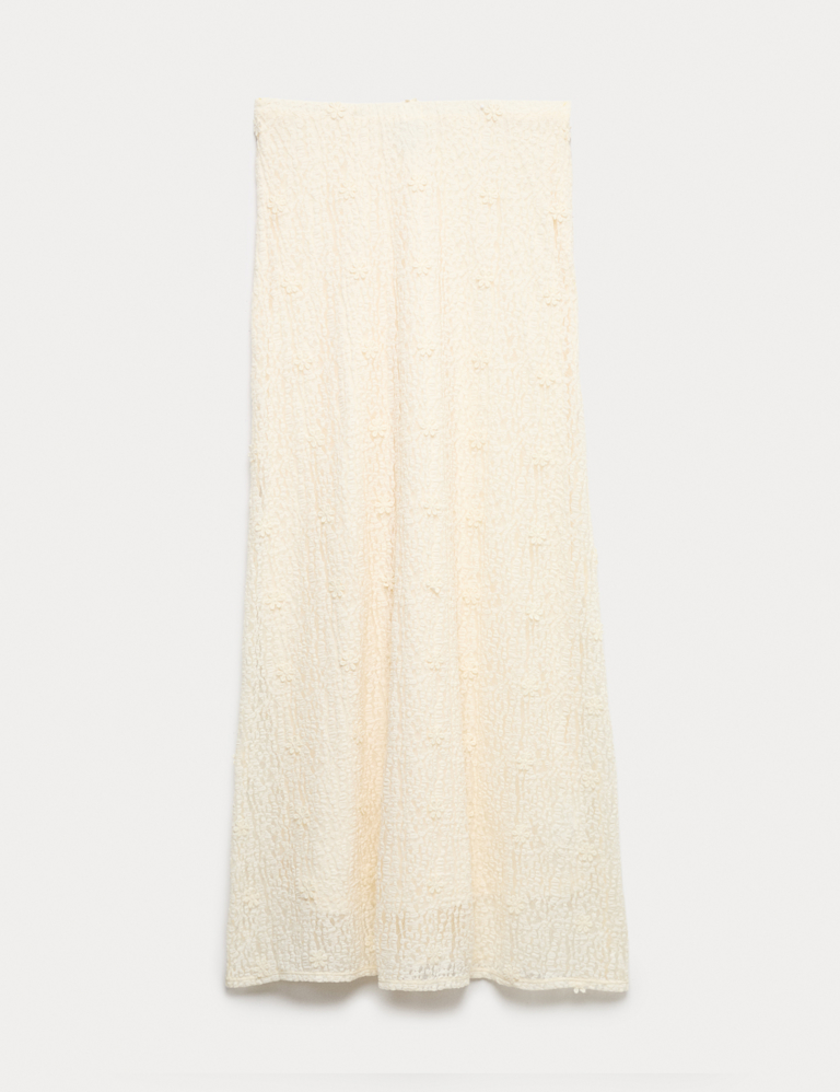 Jersey Lace Midi Column Skirt
