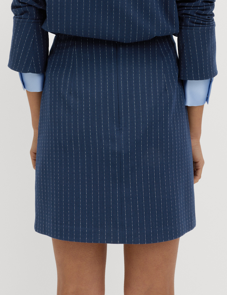 Pinstripe Mini Pencil Skirt