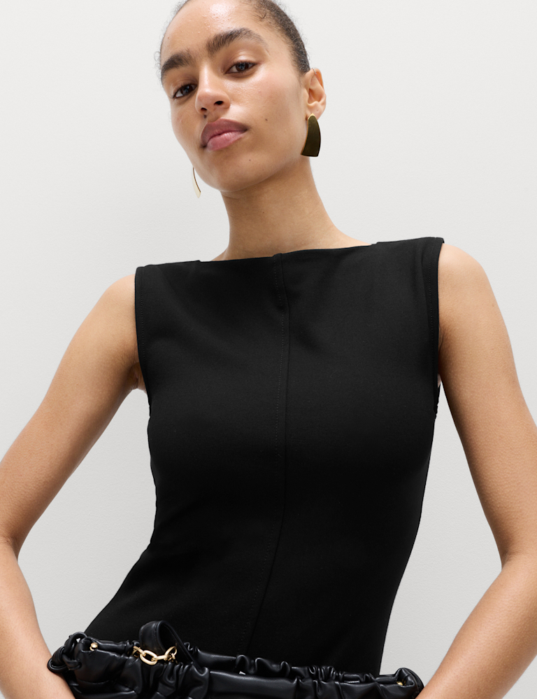 Jersey Midi Bodycon Dress