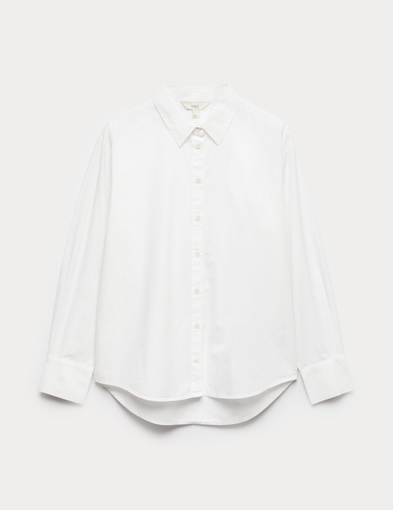 Pure Cotton Collared Button Through Shirt