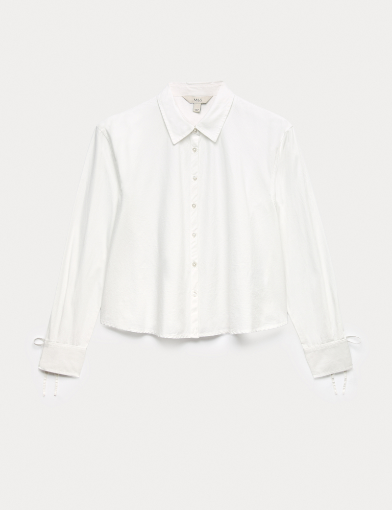 Pure Cotton Tie Cuff Swing Shirt