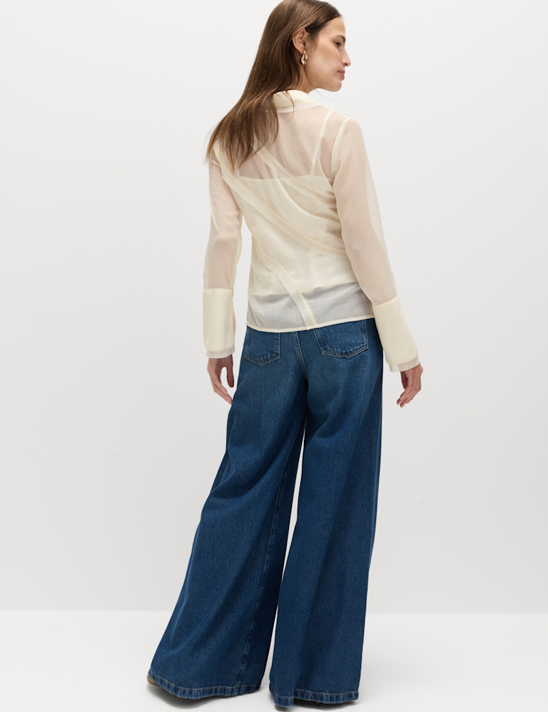 Seam Detail Collared Shirt