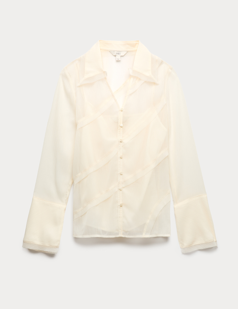 Seam Detail Collared Shirt