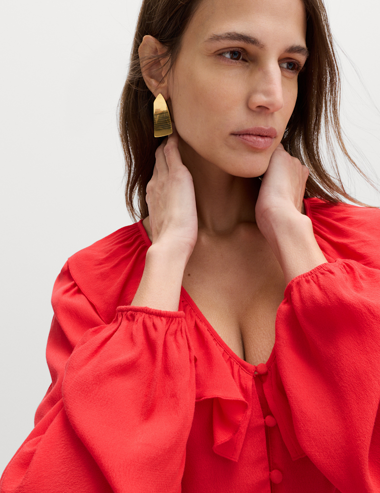 Waisted Ruffle Blouse