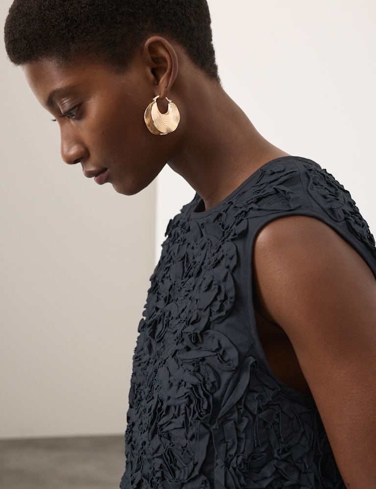 Pure Cotton Textured Shell Top