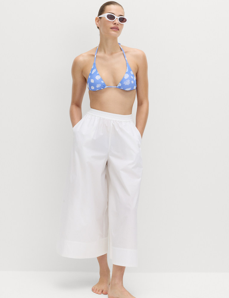 Printed Triangle Bikini Top