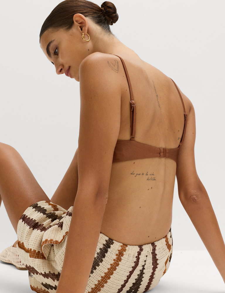 Trim Detail Plunge Bikini Top