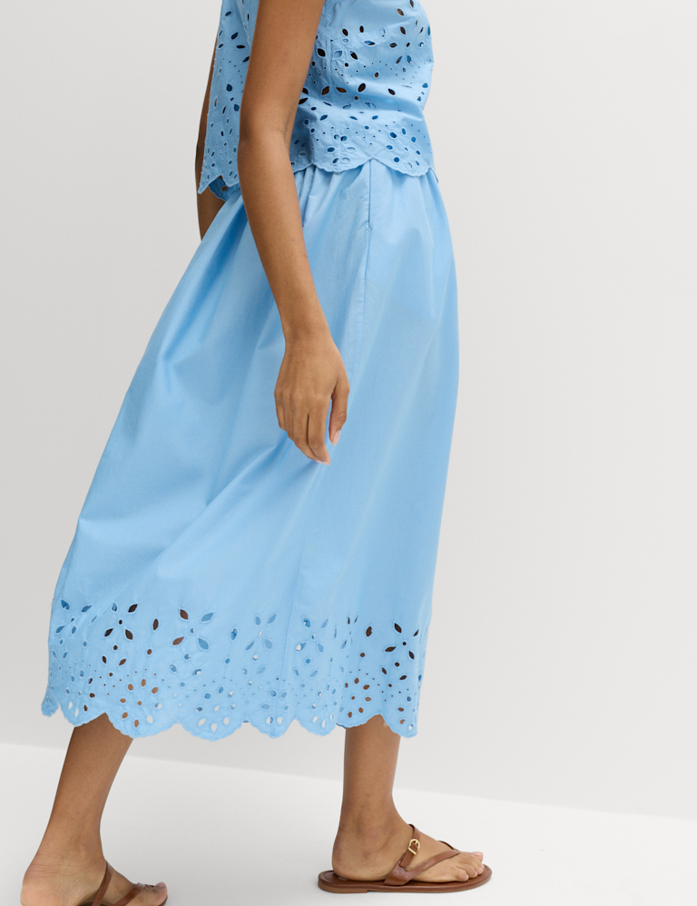 Pure Cotton Broderie Beach Skirt Pure Cotton Broderie Beach Skirt