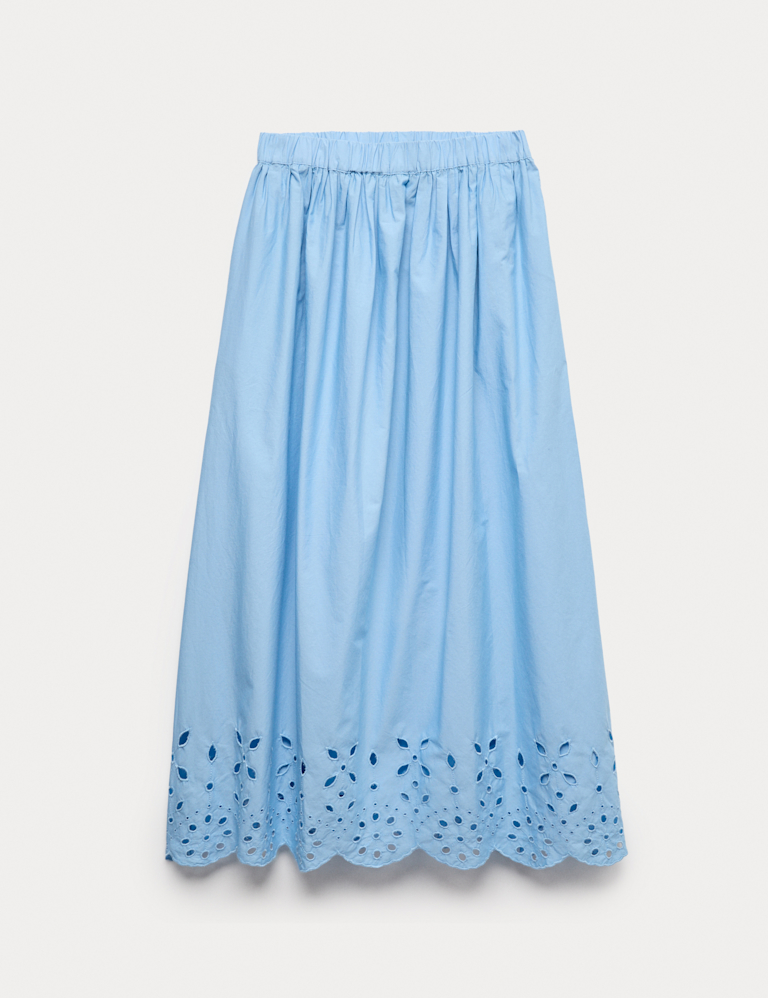 Pure Cotton Broderie Beach Skirt