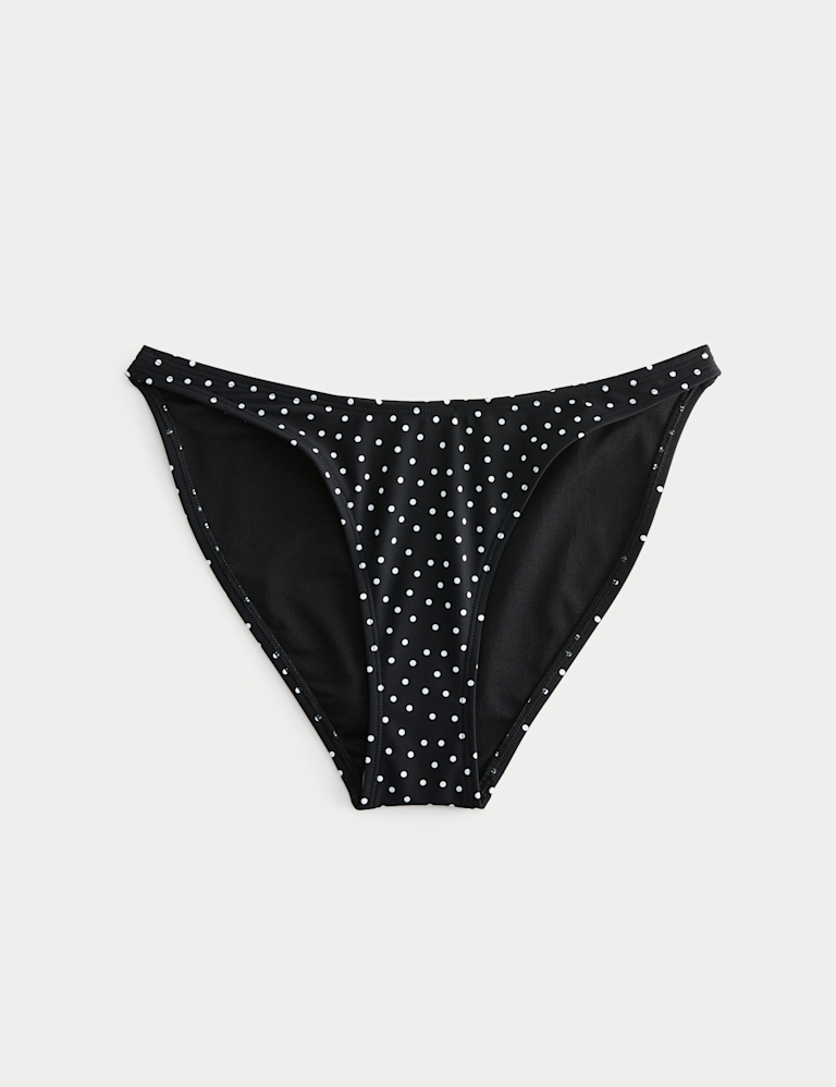 Printed High Leg Bikini Bottoms