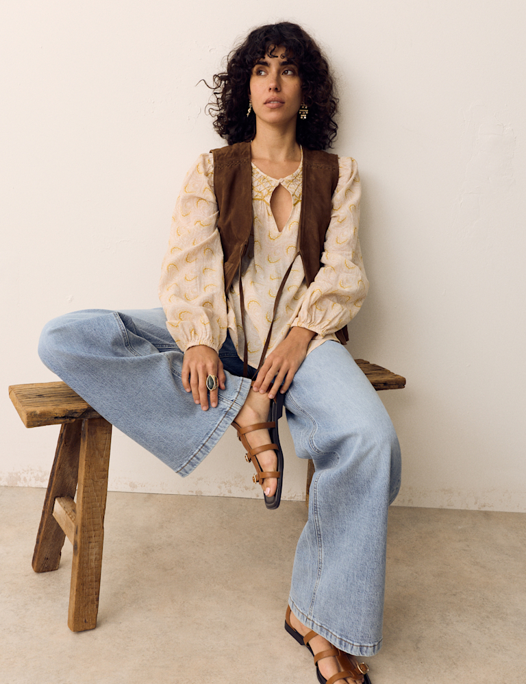 Cotton Rich Printed Blouse