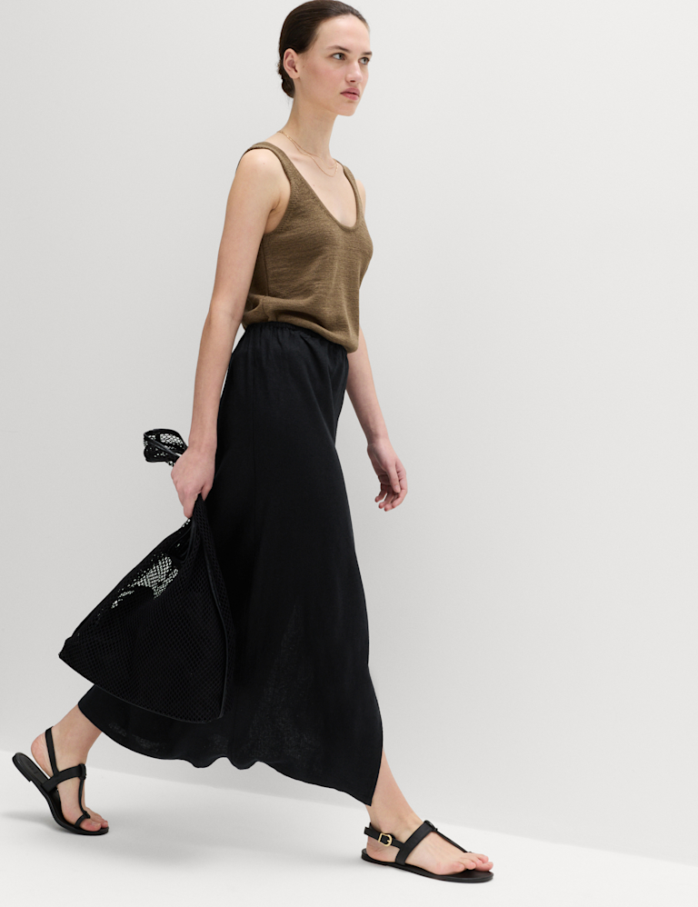 Linen Rich Maxi Wrap Skirt Linen Rich Maxi Wrap Skirt