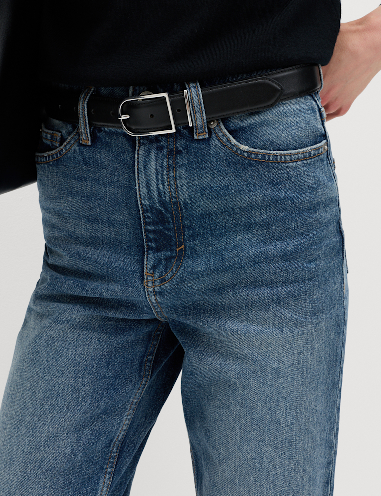 High Waisted Straight Leg Jeans
