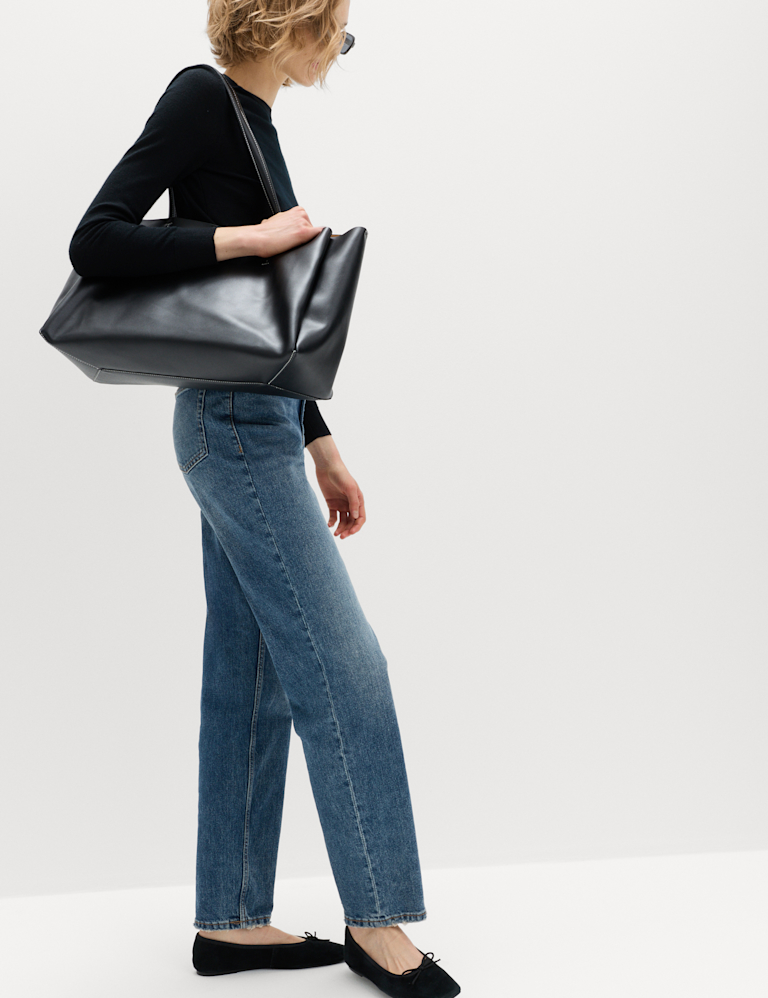 High Waisted Straight Leg Jeans