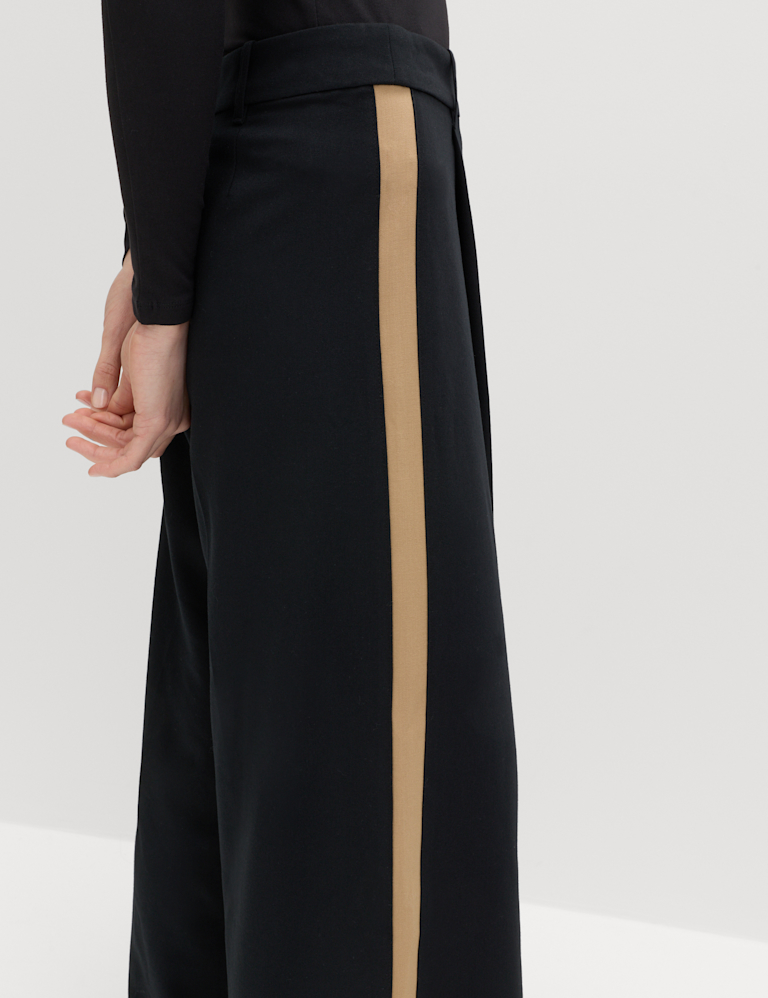 Side Stripe Wide Leg Trousers