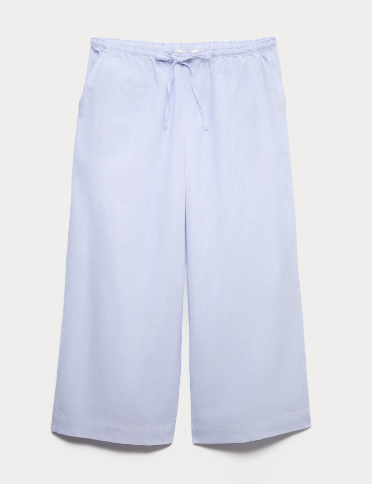 Pure Cotton Striped Cropped Pyjama Bottoms