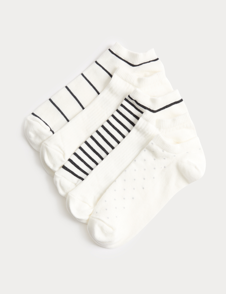5 Pack Cotton Rich Patterned Trainer Liners™