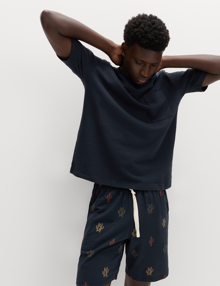 Pure Cotton Cactus Print Pyjama Set Pure Cotton Cactus Print Pyjama Set