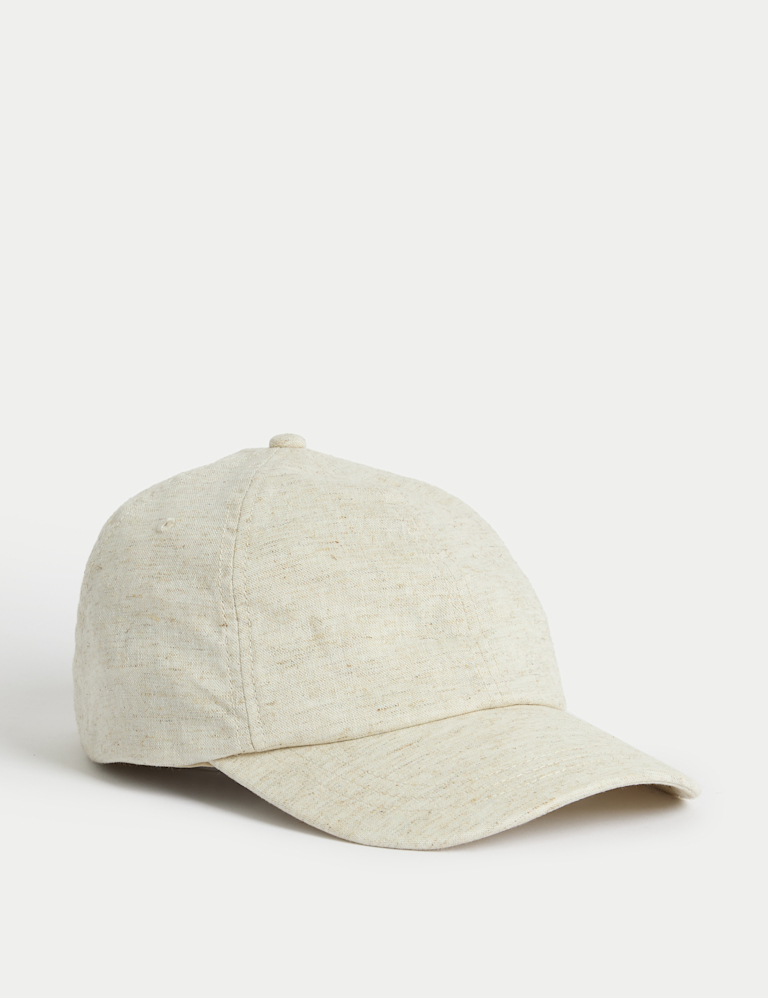Linen Blend Baseball Cap