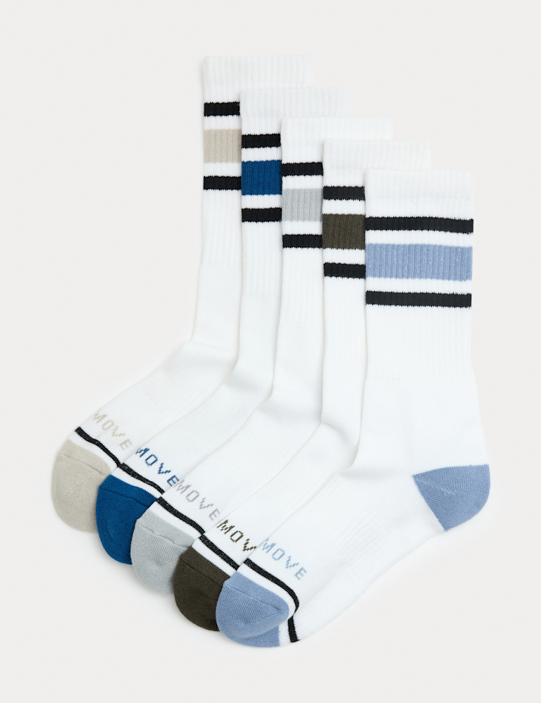 5 Pack Cool & Fresh™ Cotton Rich Cushioned Sports Socks