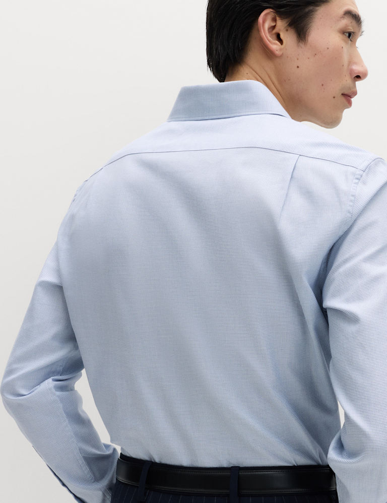 Regular Fit Pure Cotton Textured Shirt